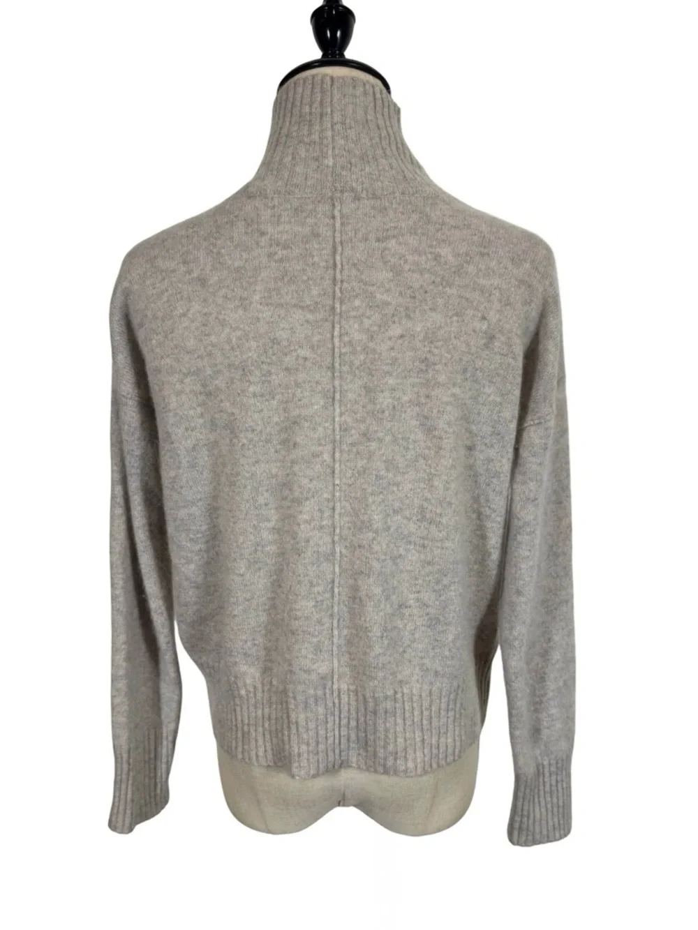 Free People Poppy 100% Cashmere Turtleneck Boxy Sweater in Sterling Gray